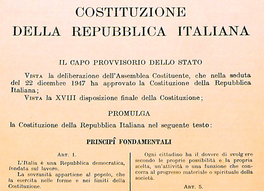 Dottrina Per il Lavoro: la Costituzione italiana compie 75 anni